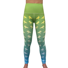 BlacktipH Green Womens Leggings with UPF 40+ Protection