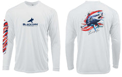 BlacktipH Mako Shark Quick Dry Performance Shirt - 4th of July Edition