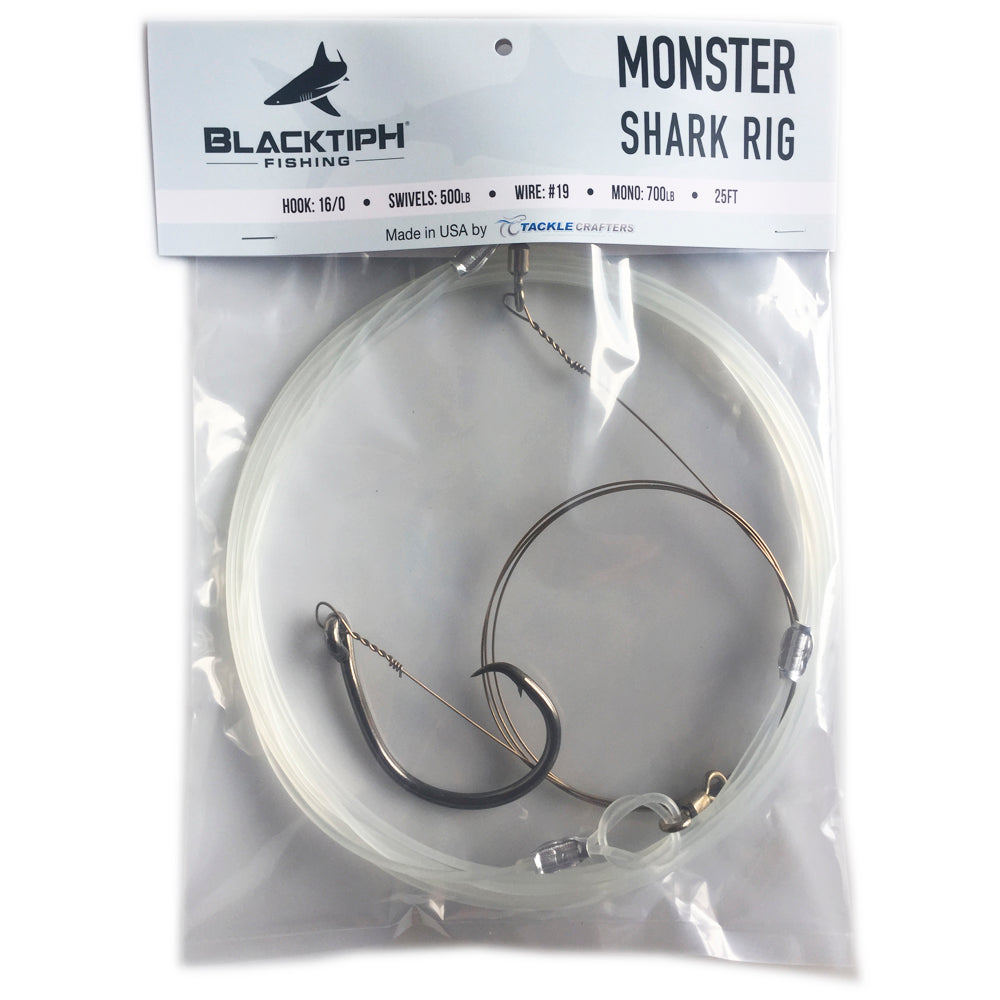Fishing Leaders Shark Rigs Stainless Steel Twin Fishing Hooks 400LB ...