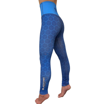BlacktipH Blue Womens Leggings with UPF 40+ Protection - BlacktipH
