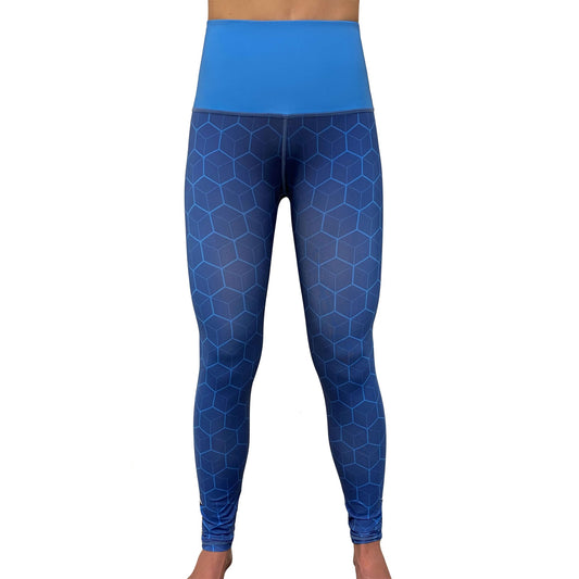 BlacktipH Blue Womens Leggings with UPF 40+ Protection - BlacktipH