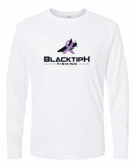 BlacktipH Fishing Cancer Awareness Shirt to support Josh Jorgensen - White Front - Long Sleeve Performance Shirt