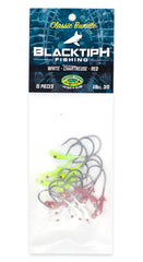 BlacktipH Classic Bundle Jig Heads with White Red and Chartreuse Options - One Eighth Ounce