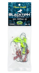 BlacktipH Classic Bundle Jig Heads with White Red and Chartreuse Options - Three Eighth Ounce