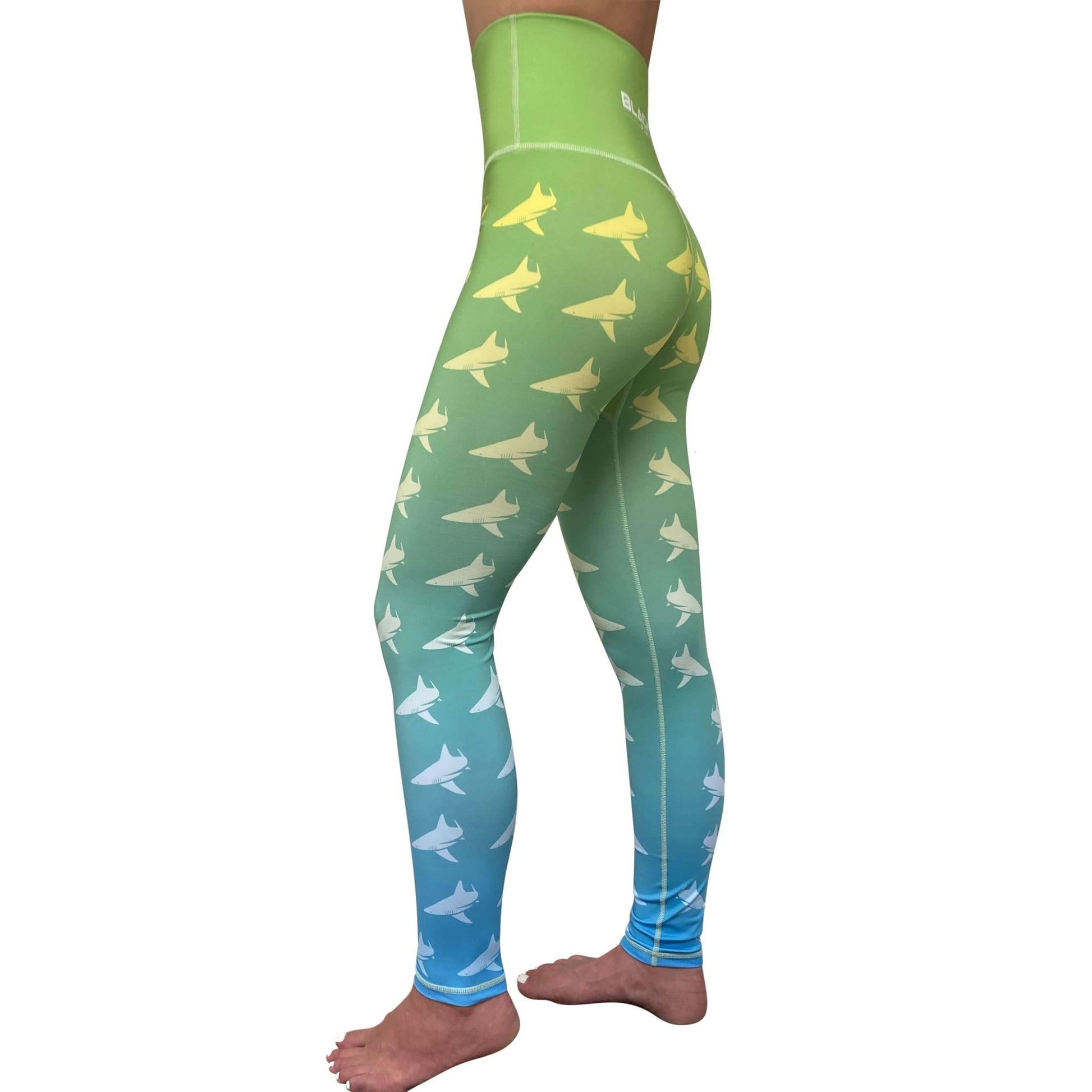 BlacktipH Green Womens Leggings with UPF 40+ Protection - BlacktipH