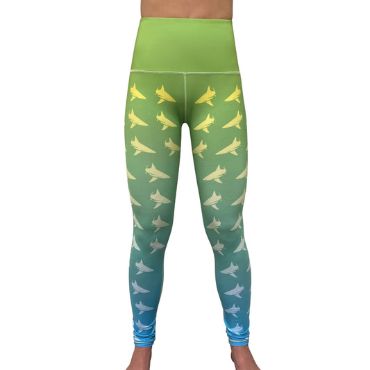 BlacktipH Green Womens Leggings with UPF 40+ Protection - BlacktipH