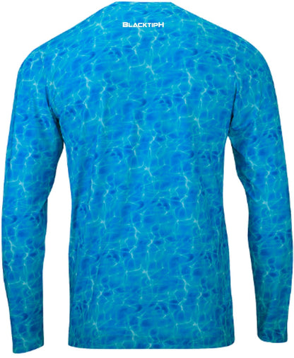BlacktipH Interlock with UPF 50+ Protection Performance Shirt Shoreline Blue Water - BlacktipH