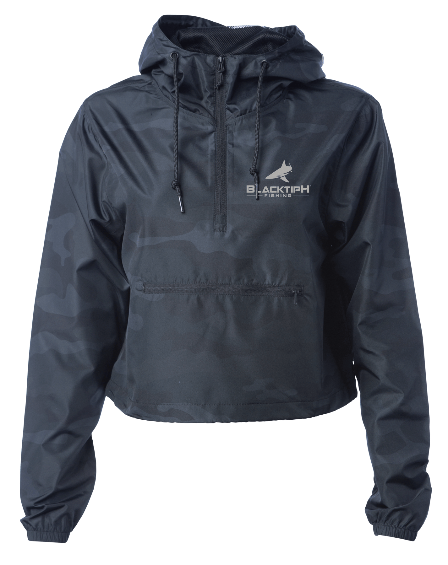 BlacktipH Ladies Crop Windbreaker Water Resistant Hoodies