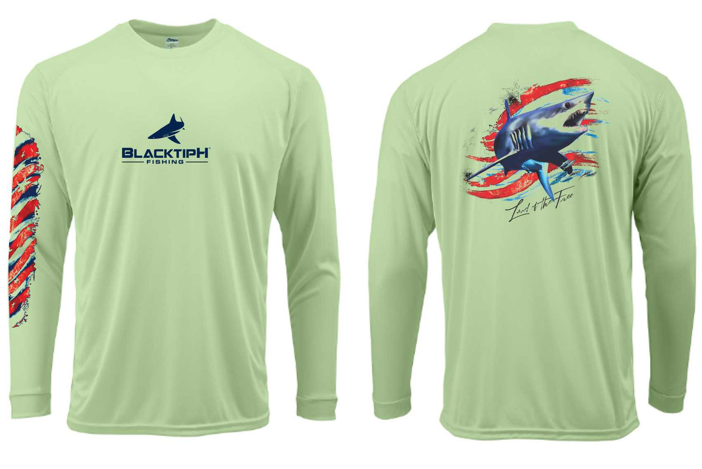 BlacktipH Mako Shark Quick Dry Performance Shirt - 4th of July Edition - BlacktipH
