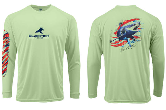 BlacktipH Mako Shark Quick Dry Performance Shirt - 4th of July Edition - BlacktipH