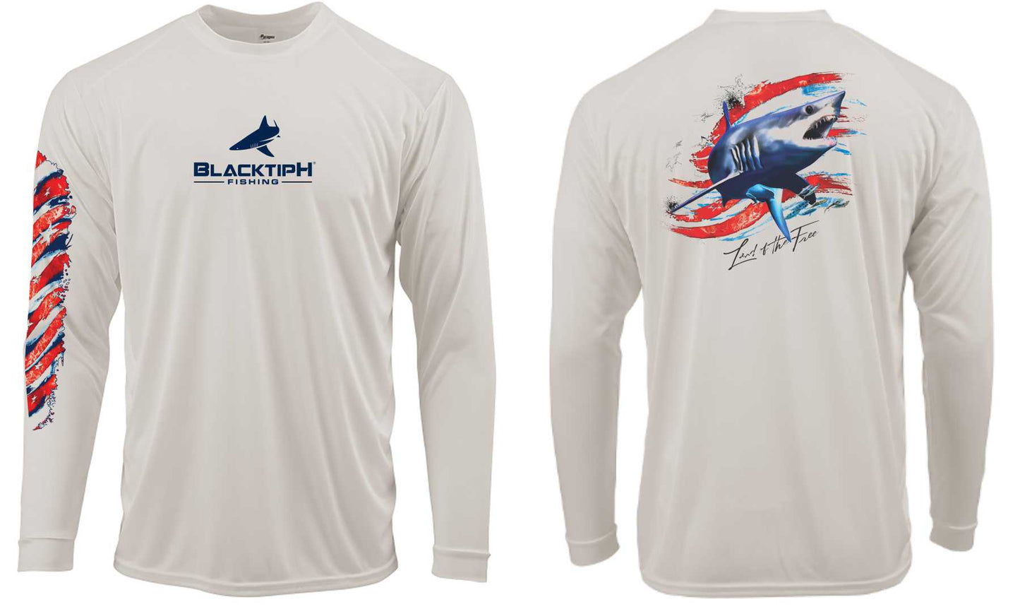 BlacktipH Mako Shark Quick Dry Performance Shirt - 4th of July Edition - BlacktipH