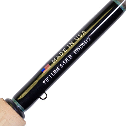 BlacktipH Split - Grip 6 - 12lb Spinning Rod with Graphite Reel Seat - BlacktipH