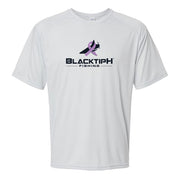 BlacktipH Fishing Cancer Awareness Shirt to support Josh Jorgensen - Grey Front - Short Sleeve Performance Shirt