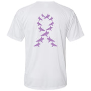 BlacktipH Fishing Cancer Awareness Shirt to support Josh Jorgensen - White Back - Short Sleeve Performance Shirt