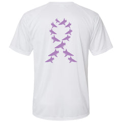 BlacktipH Fishing Cancer Awareness Shirt to support Josh Jorgensen - White Back - Short Sleeve Performance Shirt
