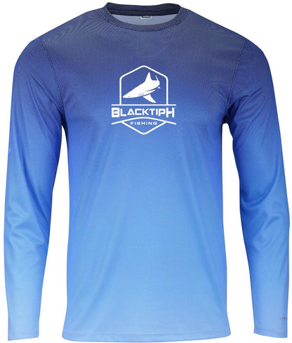 Faded Blue Interlock Performance Shirt - Small - BlacktipH