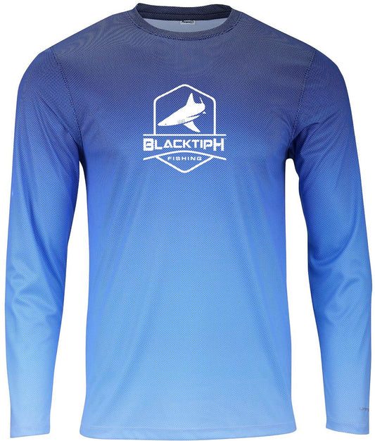 Faded Blue Interlock Performance Shirt - Small - BlacktipH