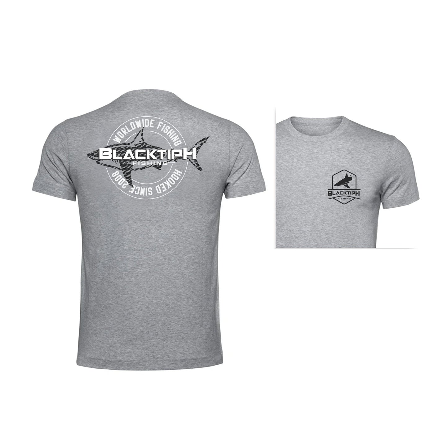Hooked Since 2008 Lifestyle Cotton Blend T-Shirt - BlacktipH