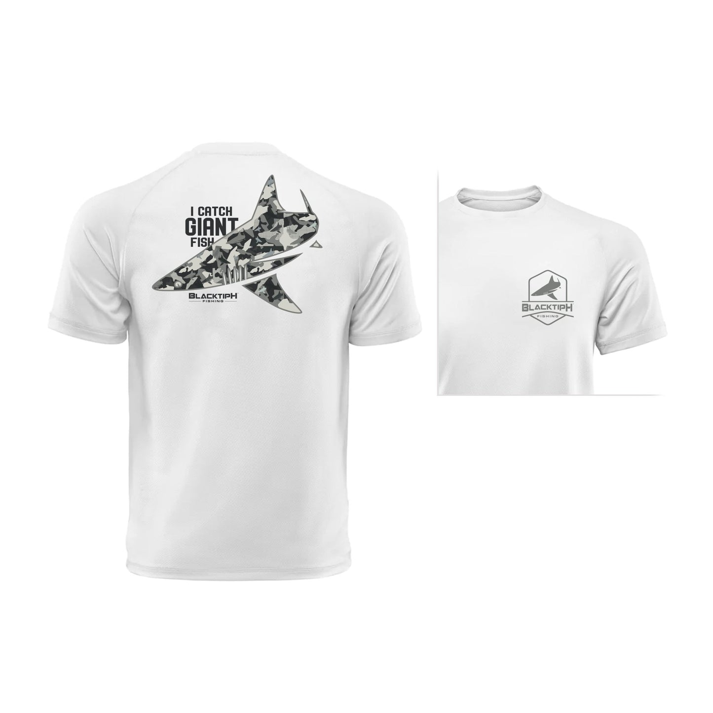 I Catch Giant Fish Lifestyle Cotton Blend T-Shirt - BlacktipH