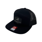 Flat Bill Trucker Black Hat