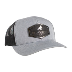 BlacktipH "Platinum" Snapback with Black Two-Tone Wooden Patch Hexagon Hat