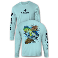 BlacktipH Performance Long Sleeve Grandslam Featuring Steve Diossy Art with UPF 50+ Protection