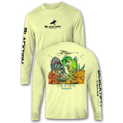 BlacktipH Performance Long Sleeve Fish N Chips Featuring Steve Diossy Art with UPF 50+ Protection