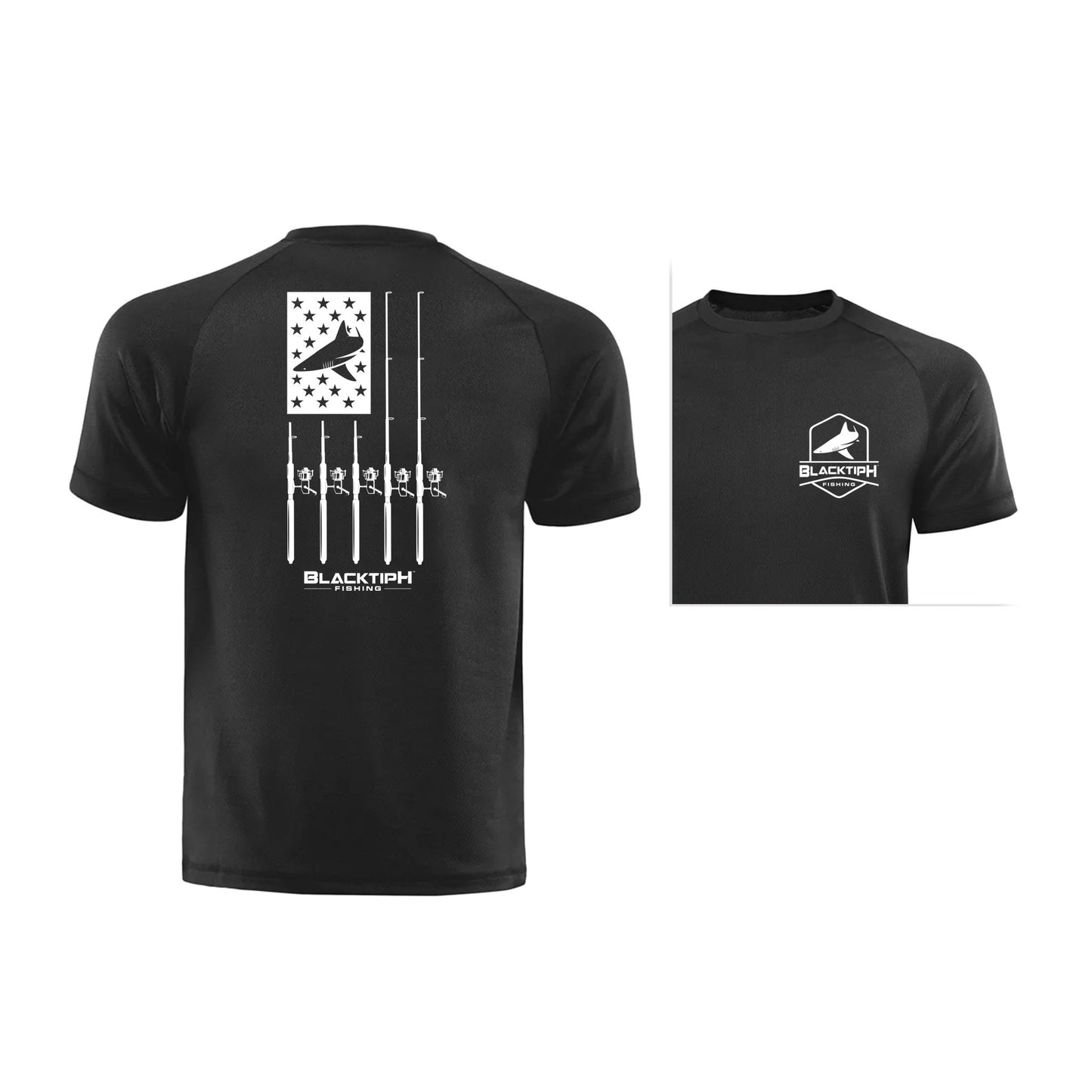 Reels & Rods Lifestyle Cotton Blend T-Shirt - BlacktipH