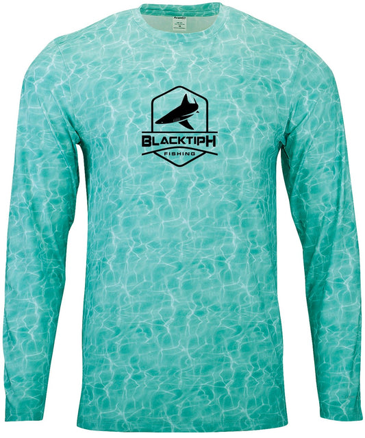 Shoreline Aqua Interlock Performance Shirt - BlacktipH
