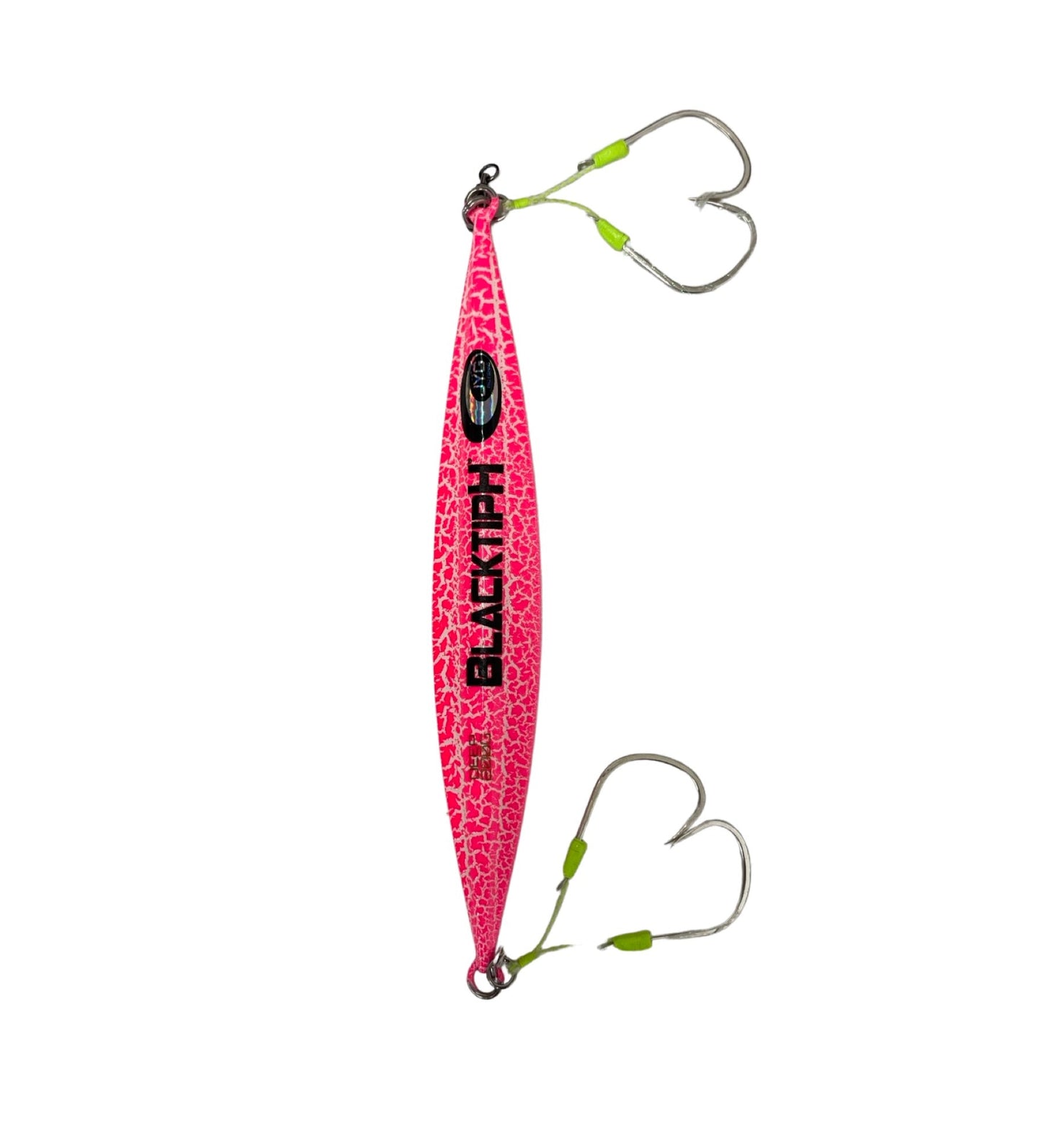Slow Pitch JYG Pink Crackle 200g in 4/0 Hook - BlacktipH