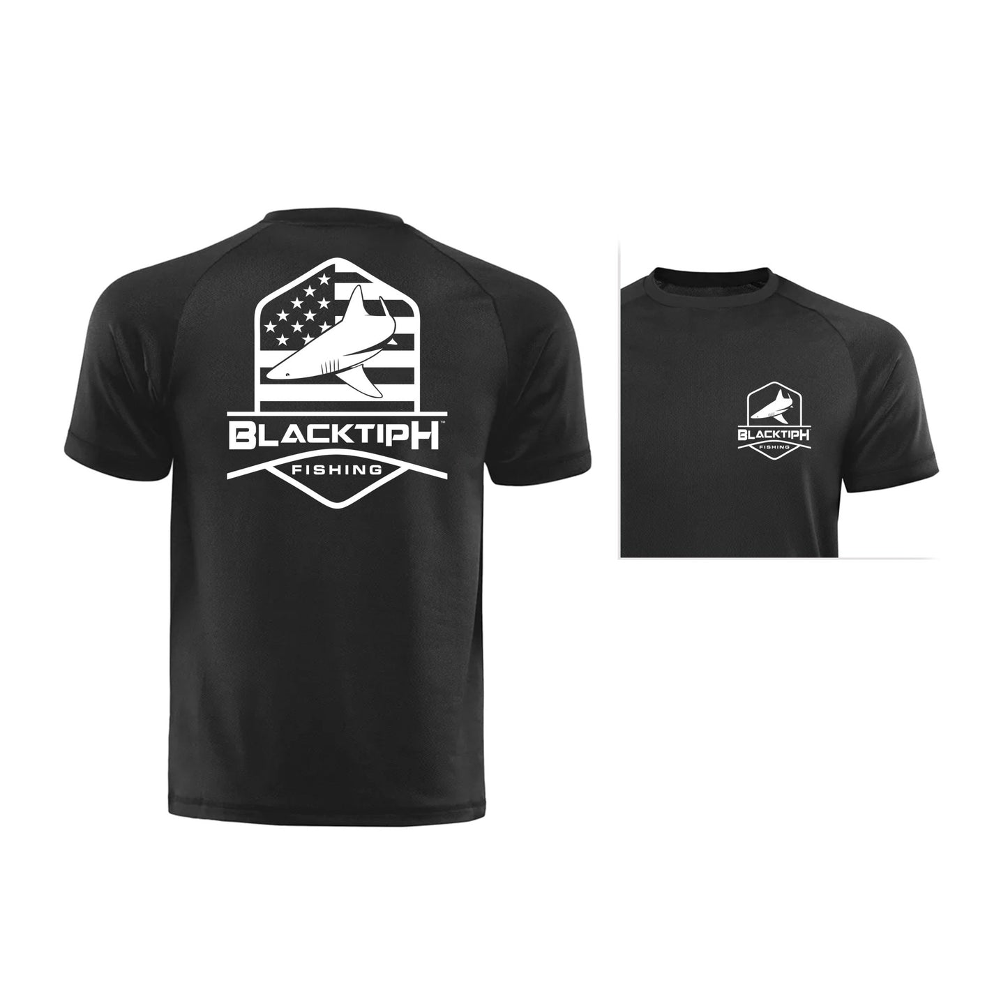 Stars, Stripes, & Shark Lifestyle Cotton Blend T-Shirt - BlacktipH