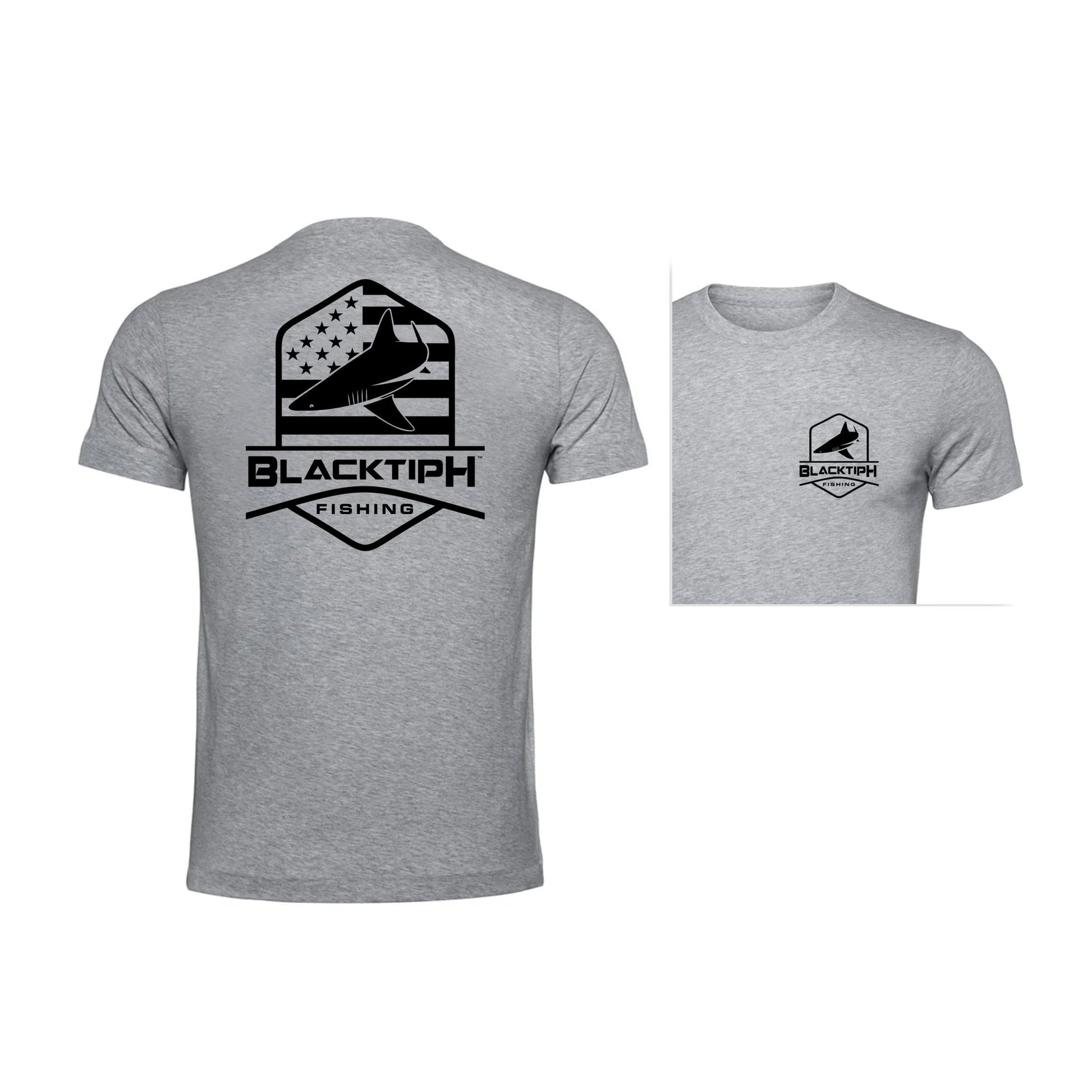 Stars, Stripes, & Shark Lifestyle Cotton Blend T-Shirt - BlacktipH