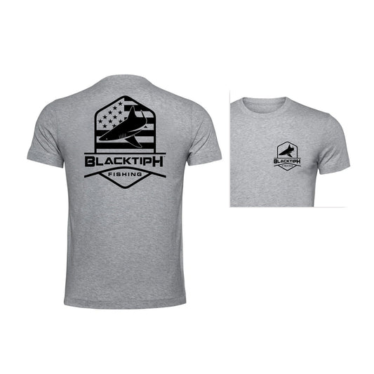 Stars, Stripes, & Shark Lifestyle Cotton Blend T-Shirt - BlacktipH